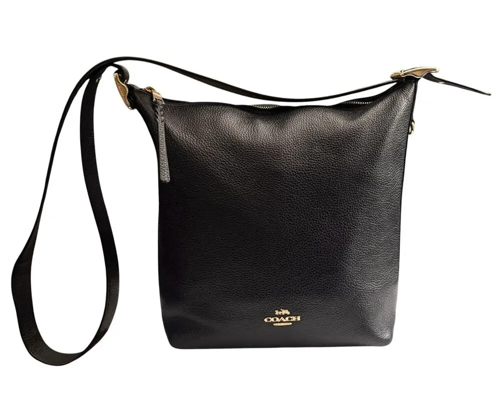 COACH Val Duffle Bag in Pebbled Black Leather K2398-0288